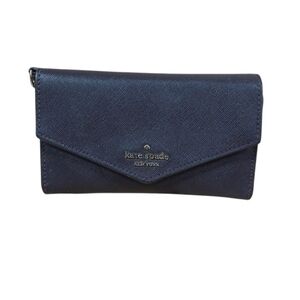 Kate Spade Leather Dark Deep Purple Medium Sized Wallet